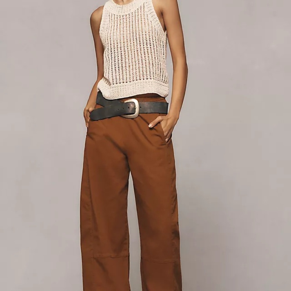 The Izzie Relaxed Pull-On Barrel Pants by Pilcro